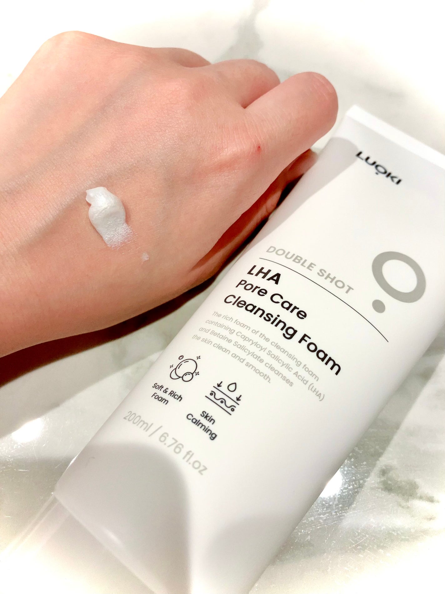 ダブルショットLHA毛穴ケアクレンジングフォーム /LUOKI/クレンジングクリームを使ったクチコミ(2枚目)