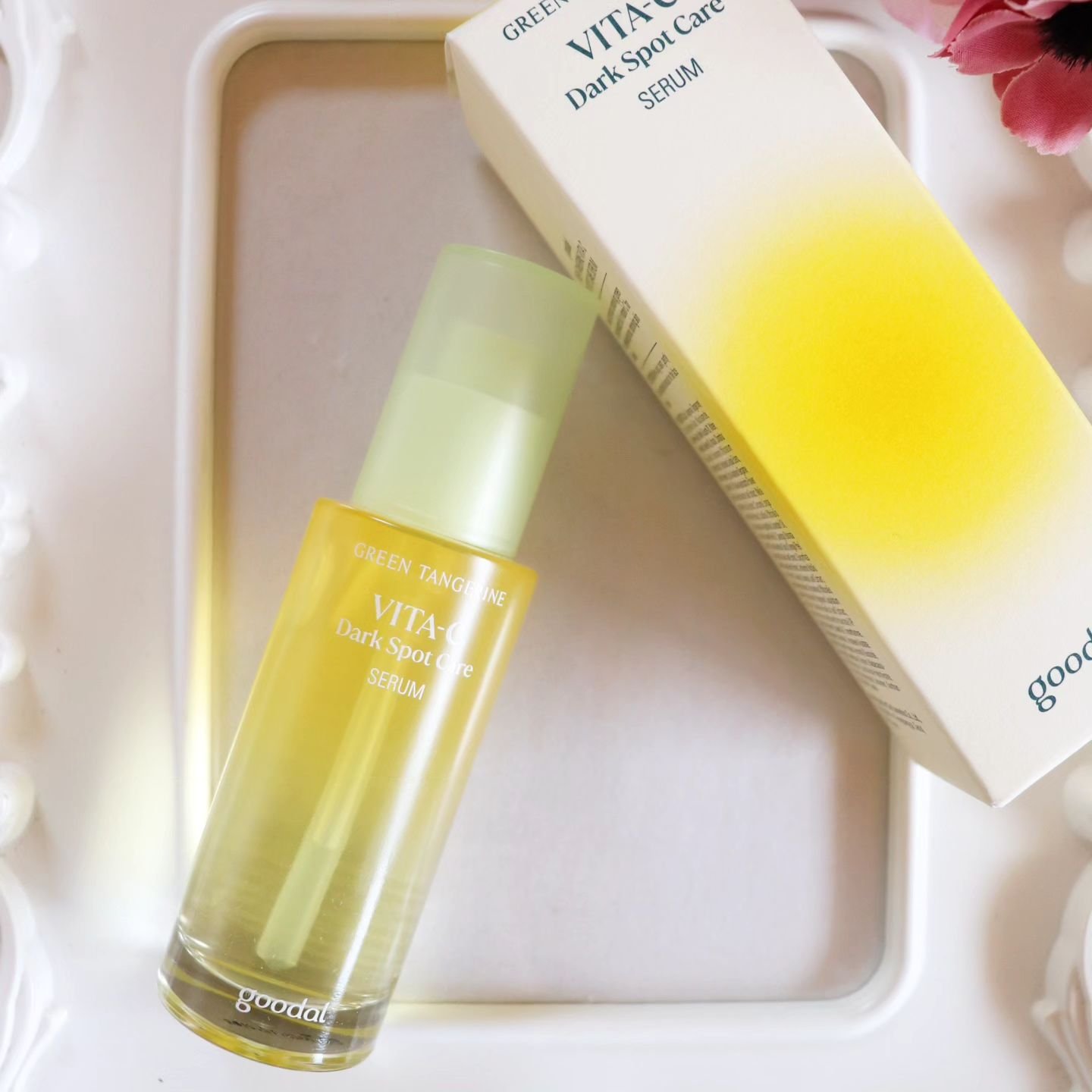 グリーンタンジェリン ビタC ダークスポットケアセラム/goodal/美容液を使ったクチコミ（2枚目）