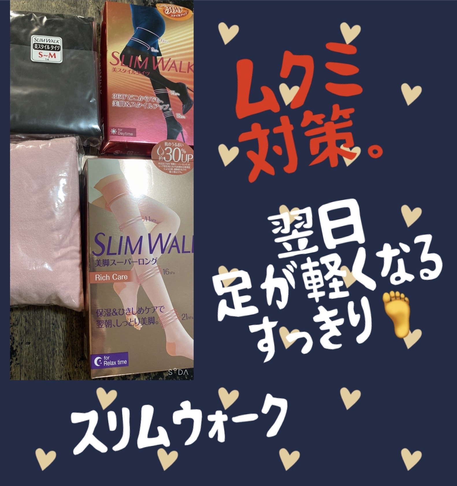 美脚スーパーロング Rich Care/SLIMWALK/着圧ソックス・レギンスを使ったクチコミ（1枚目）