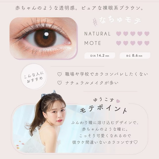 Chu's me monthly ベイビーブラウン/Chu's me/１ヶ月（１MONTH）カラコンを使ったクチコミ（2枚目）