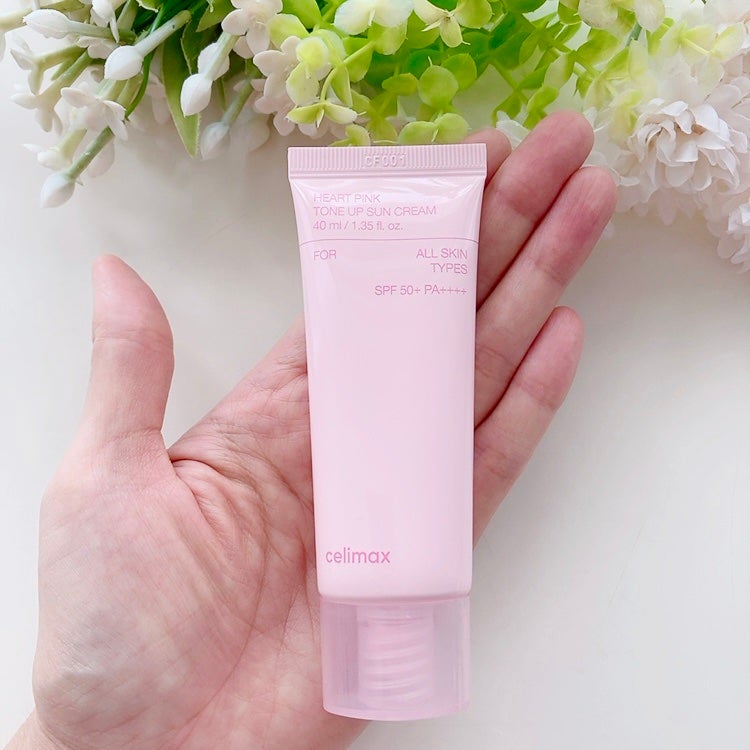 ハートピンクトーンアップサンクリーム/celimax/日焼け止めクリームを使ったクチコミ(5枚目)