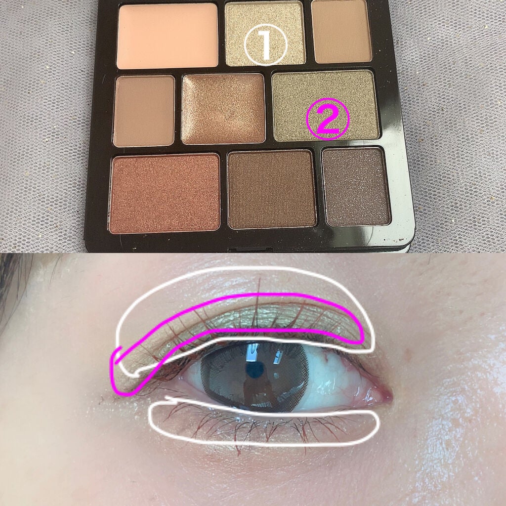 ムードアイシャドウパレット/GENE TOKYO/アイシャドウパレットを使ったクチコミ(2枚目)