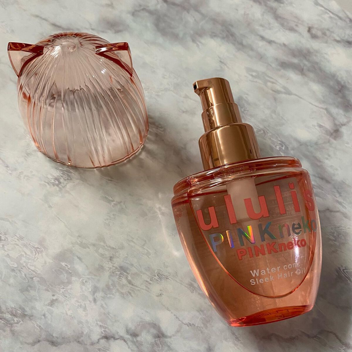 ウルリス ピンクネコ  ウォーターコンク スリーク ヘアオイル/ululis/ヘアオイルを使ったクチコミ（2枚目）