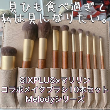  SIXPLUS
『SIXPLUS×マリリン コラボメイクブラシ10本セット Melodyシリーズ』

※写真左から①～⑩

①ファンデブラシ
　硬さ・毛の長さが丁度いい
　少量でもムラなく伸ばせる

