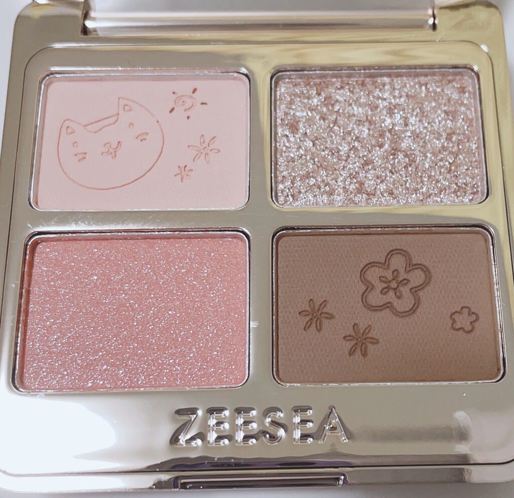 アニマルアイシャドウ(4シェード) 02 ローズ/ZEESEA/アイシャドウパレットを使ったクチコミ（2枚目）