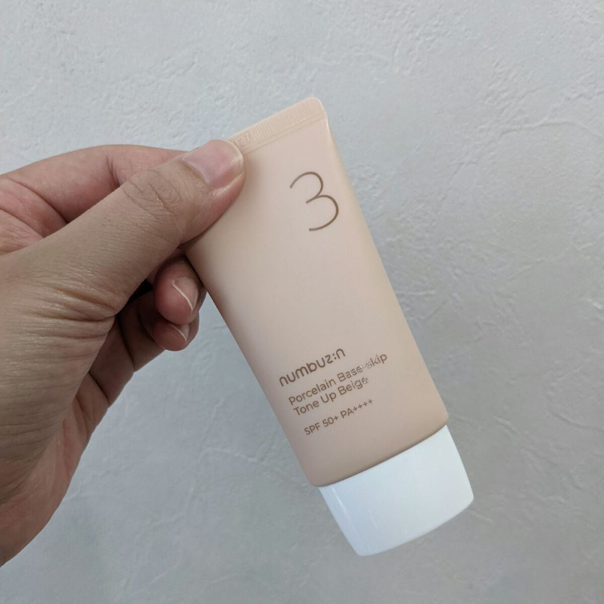 3番 ノーファンデ陶器肌トーンアップクリーム/numbuzin/化粧下地を使ったクチコミ(1枚目)