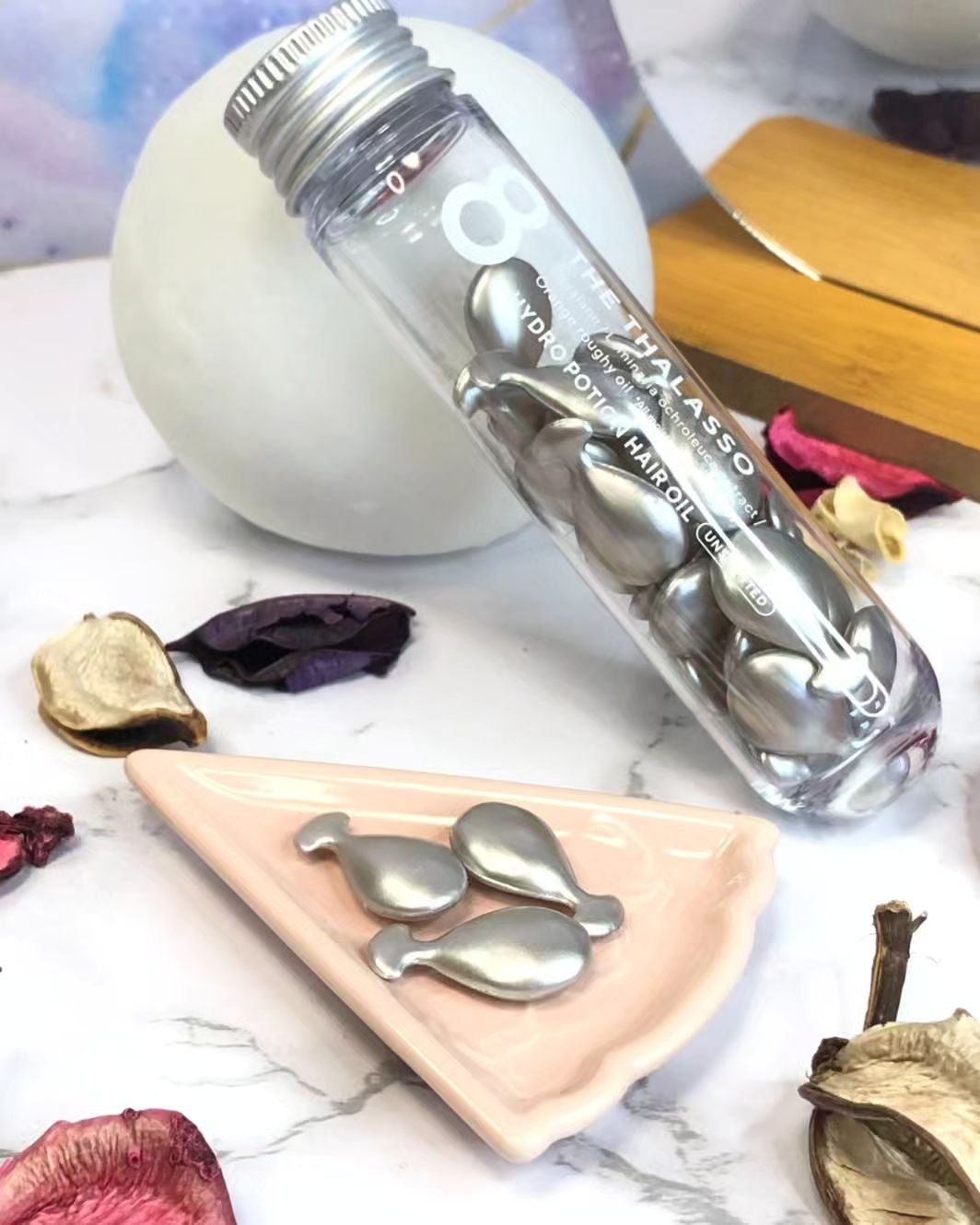 ハイドロポーション 美容液ヘアオイル（無香料） 500mg × 24個/エイトザタラソ/ヘアオイルを使ったクチコミ（2枚目）