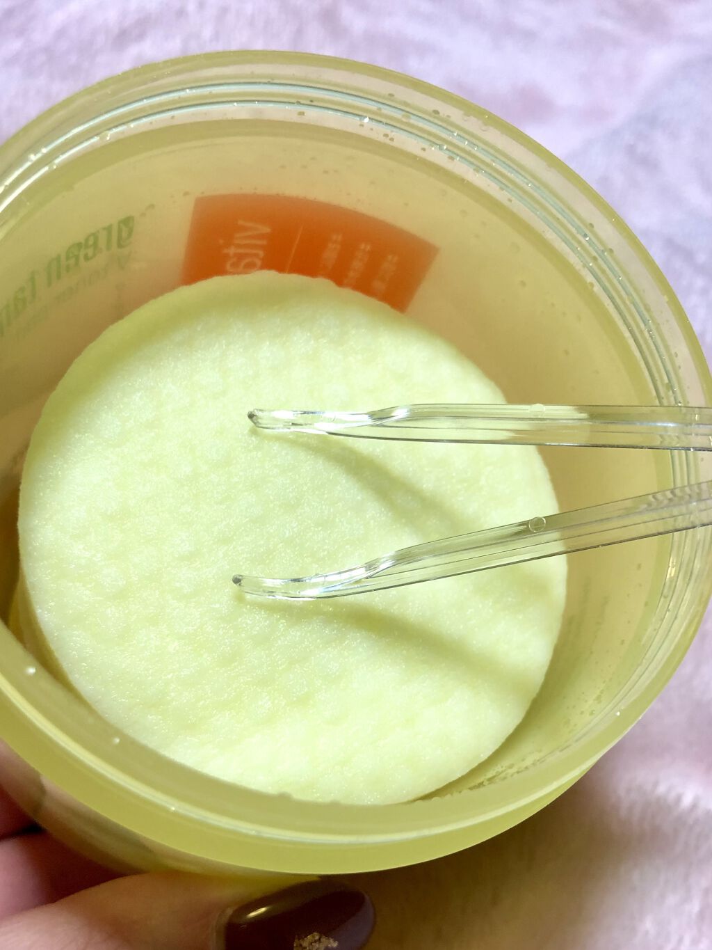 グリーンタンジェリン ビタCダークスポットケアパッド/goodal/トナーパッドを使ったクチコミ（2枚目）