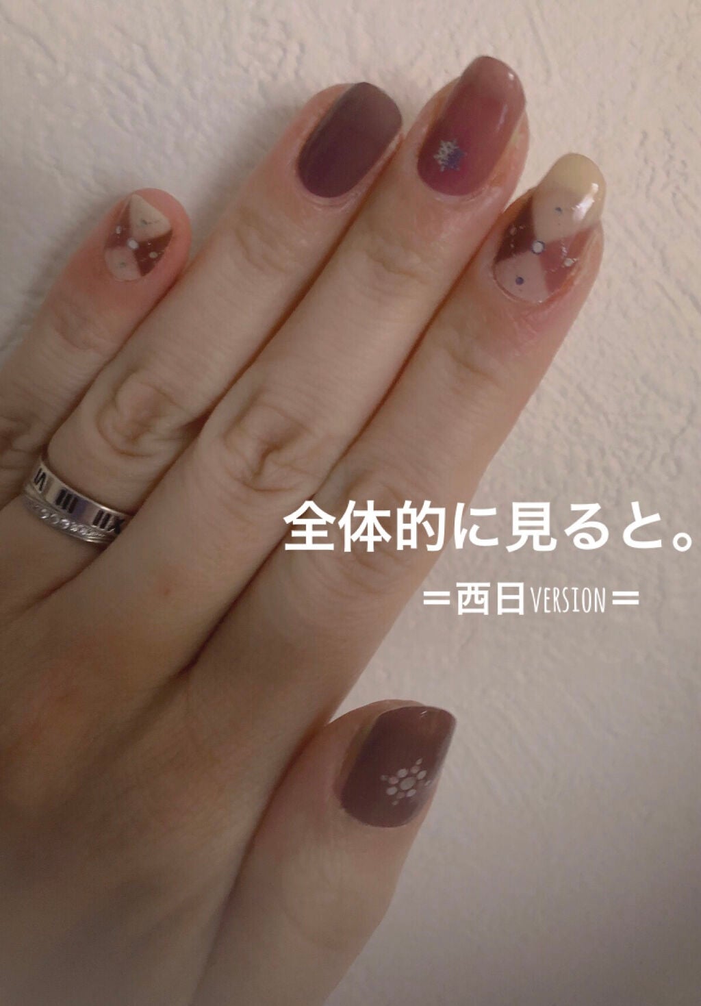 貼るジェルネイル/セリア/ネイルシールを使ったクチコミ(2枚目)