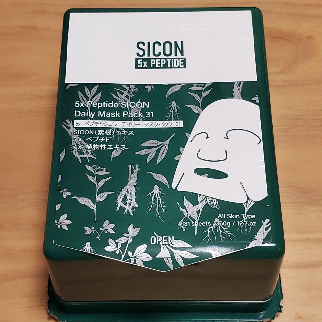 5×ペプチドシコン デイリー フェイスマスクパック31/MITOMO/シートマスク・パックを使ったクチコミ(1枚目)
