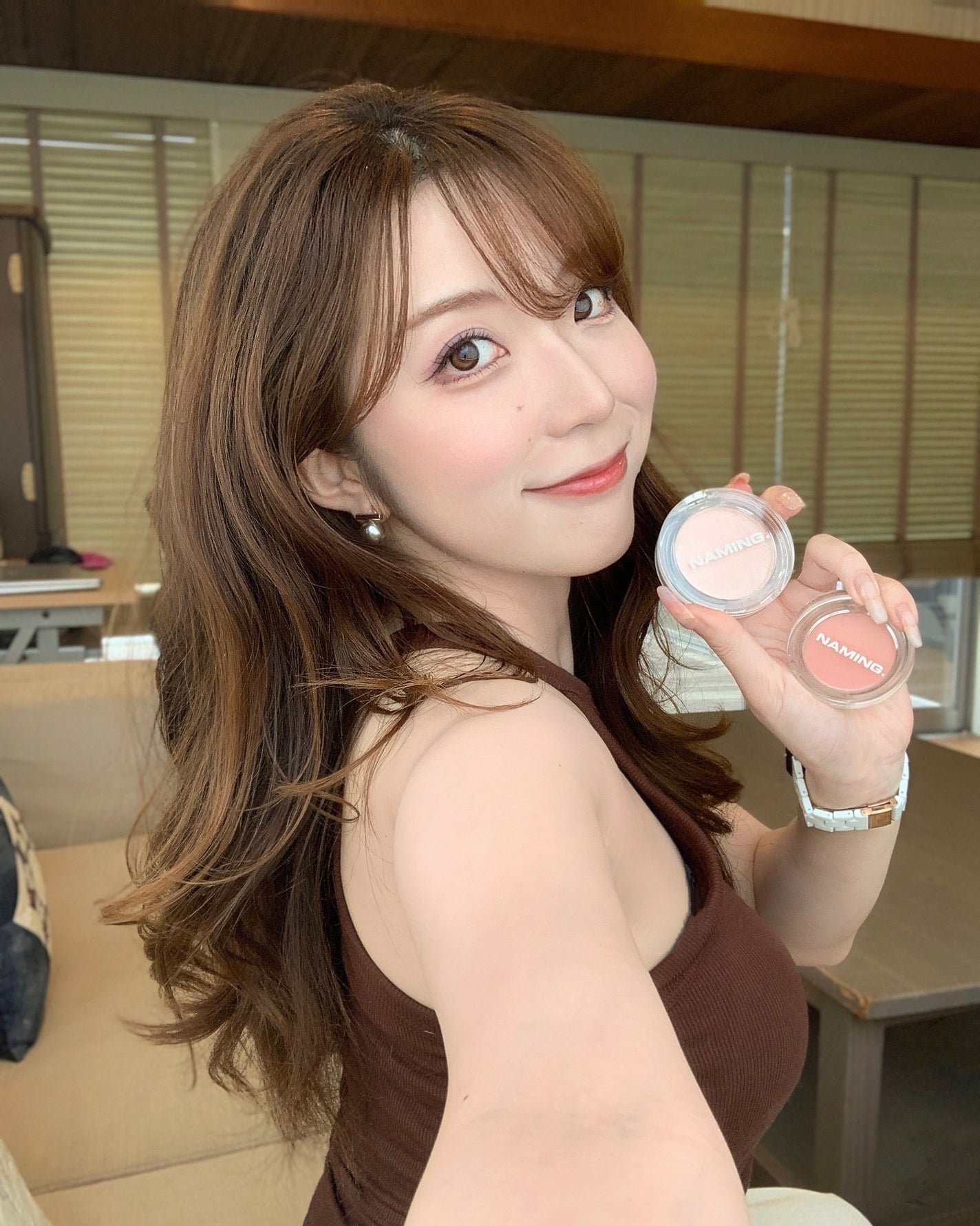 ネーミング フラッフィーパウダーブラッシュ/NAMING./パウダーチークを使ったクチコミ(2枚目)