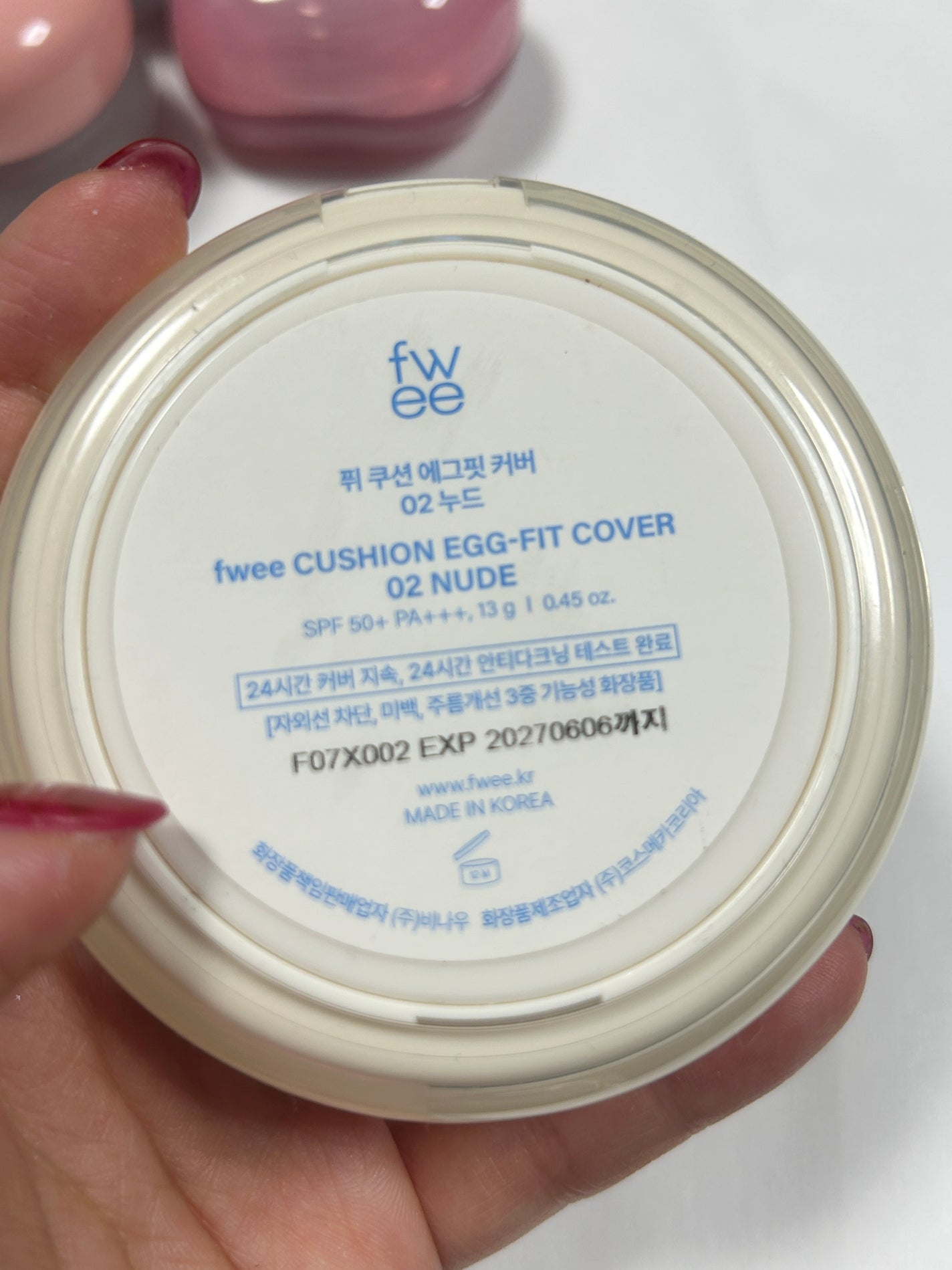 フィー クッションエッグフィットカバー/fwee/クッションファンデーションを使ったクチコミ(4枚目)
