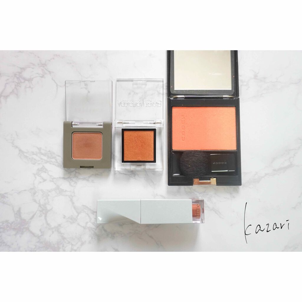 アリュールド シングル アイシャドウ ORANGETTE 02/DAZZSHOP/単色アイシャドウを使ったクチコミ（2枚目）