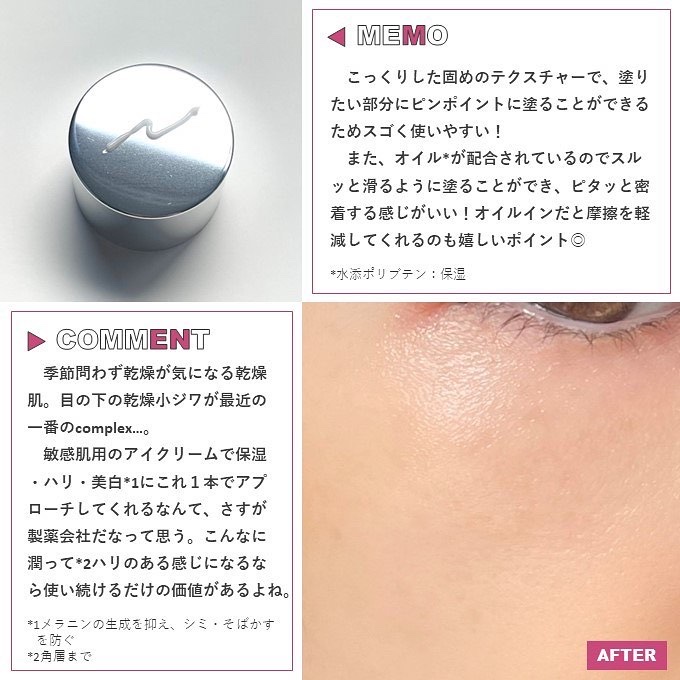 ミノン アミノモイスト エイジングケア アイクリーム/ミノン/アイケア・アイクリームを使ったクチコミ（2枚目）