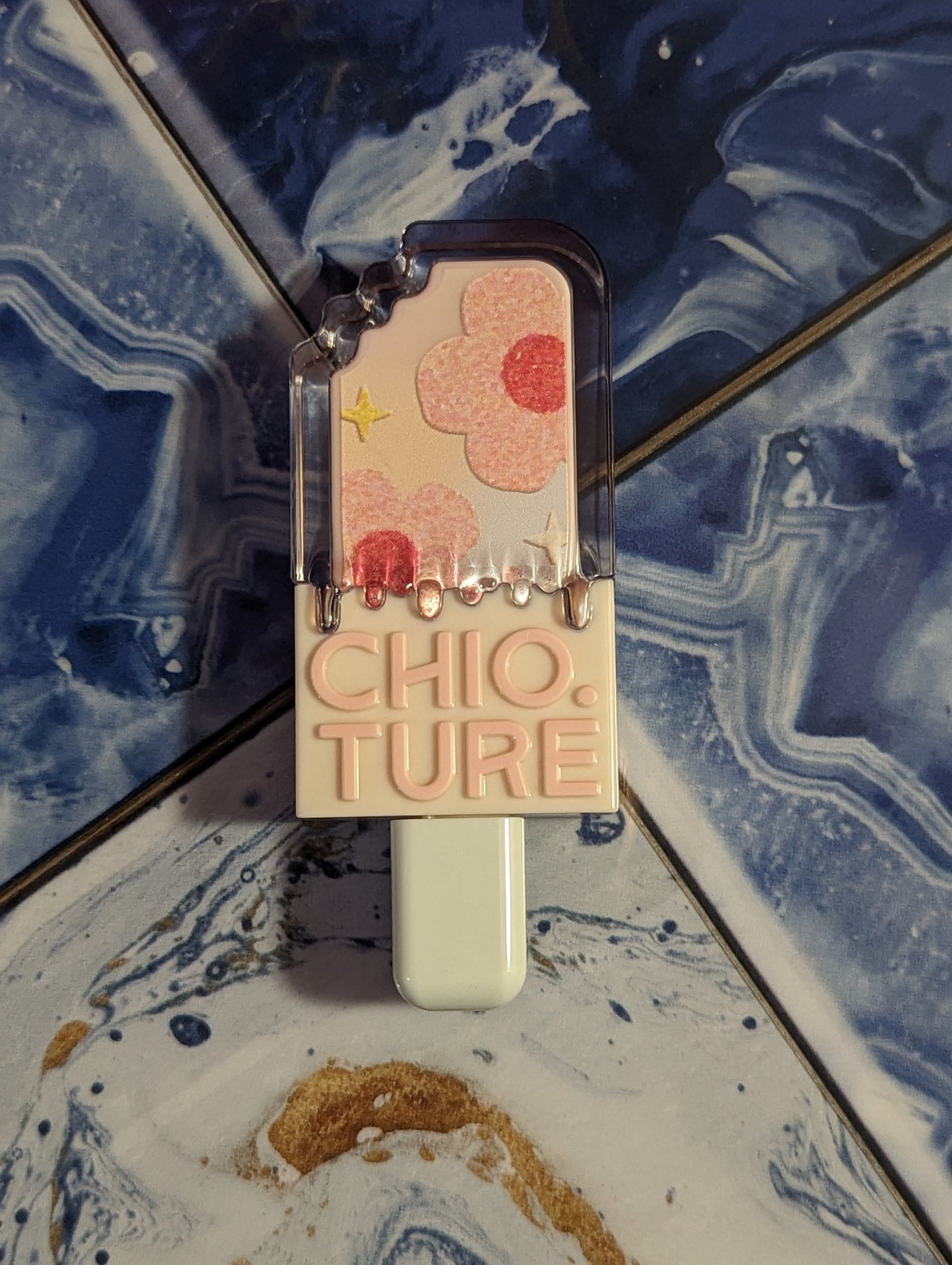 アイスクリームリップ D11 コーラルピーチ ラメ入り/CHIOTURE/口紅を使ったクチコミ（3枚目）