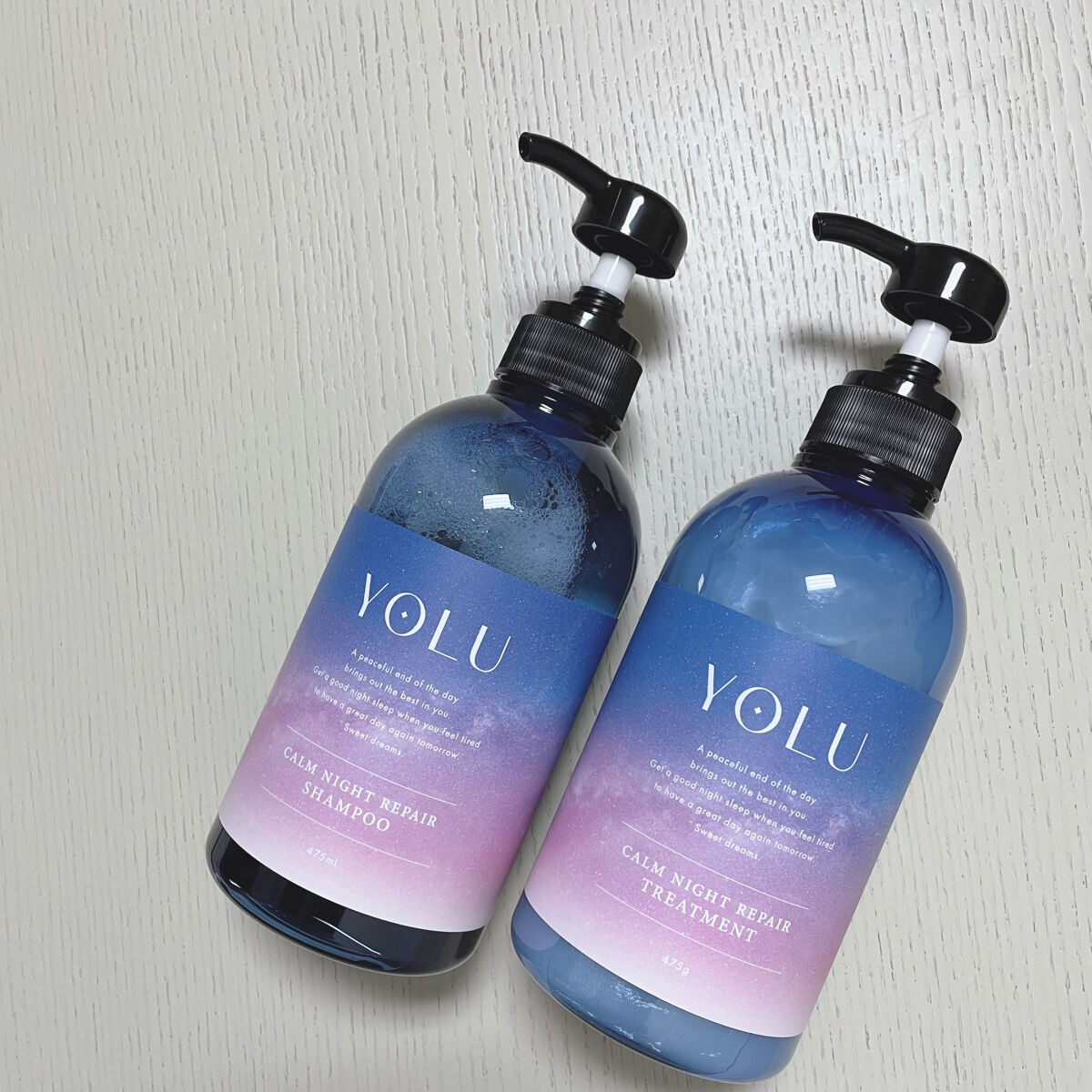 カームナイトリペアシャンプー／トリートメント/YOLU/市販シャンプーを使ったクチコミ（1枚目）