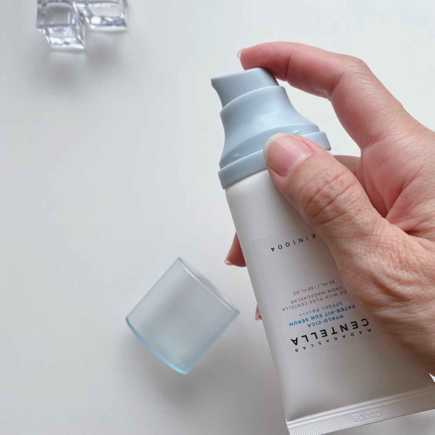 ヒアルーシカ ウォーターフィット サンセラム/SKIN1004/日焼け止めローションを使ったクチコミ(2枚目)