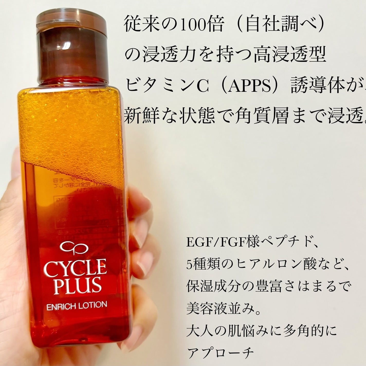 エンリッチ ローション/サイクルプラス/化粧水を使ったクチコミ(2枚目)