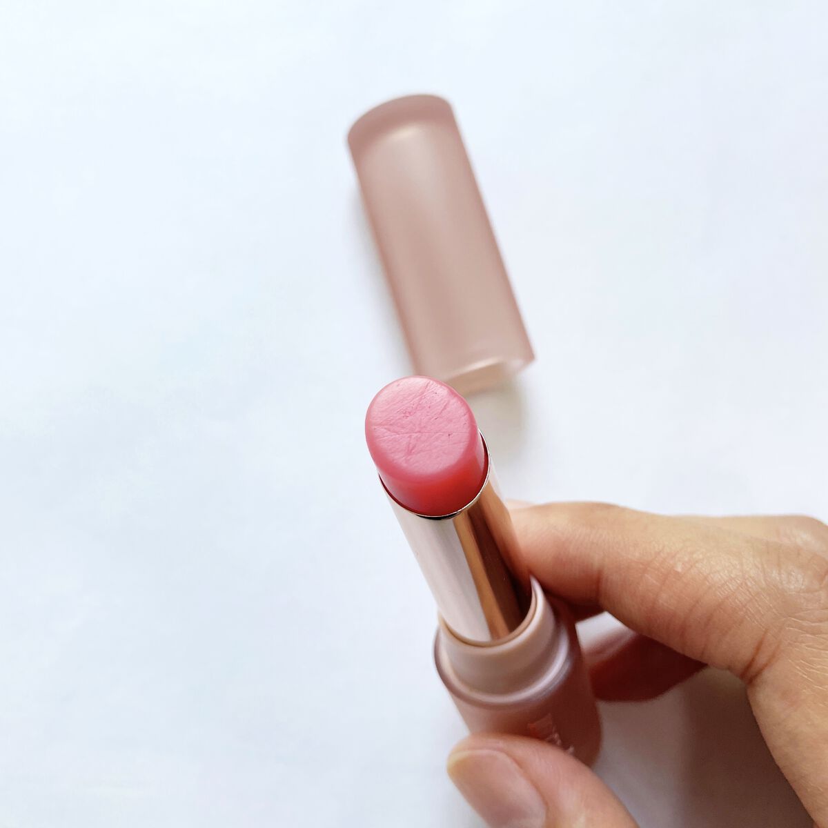 ベアーシャインリップバーム 01 COZY ROSY/mude./口紅を使ったクチコミ（3枚目）