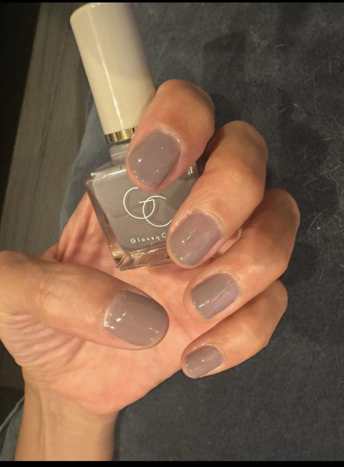 グロッシーコート ラベンダーグレージュ/スキューズミー/オールインワンネイルを使ったクチコミ（3枚目）