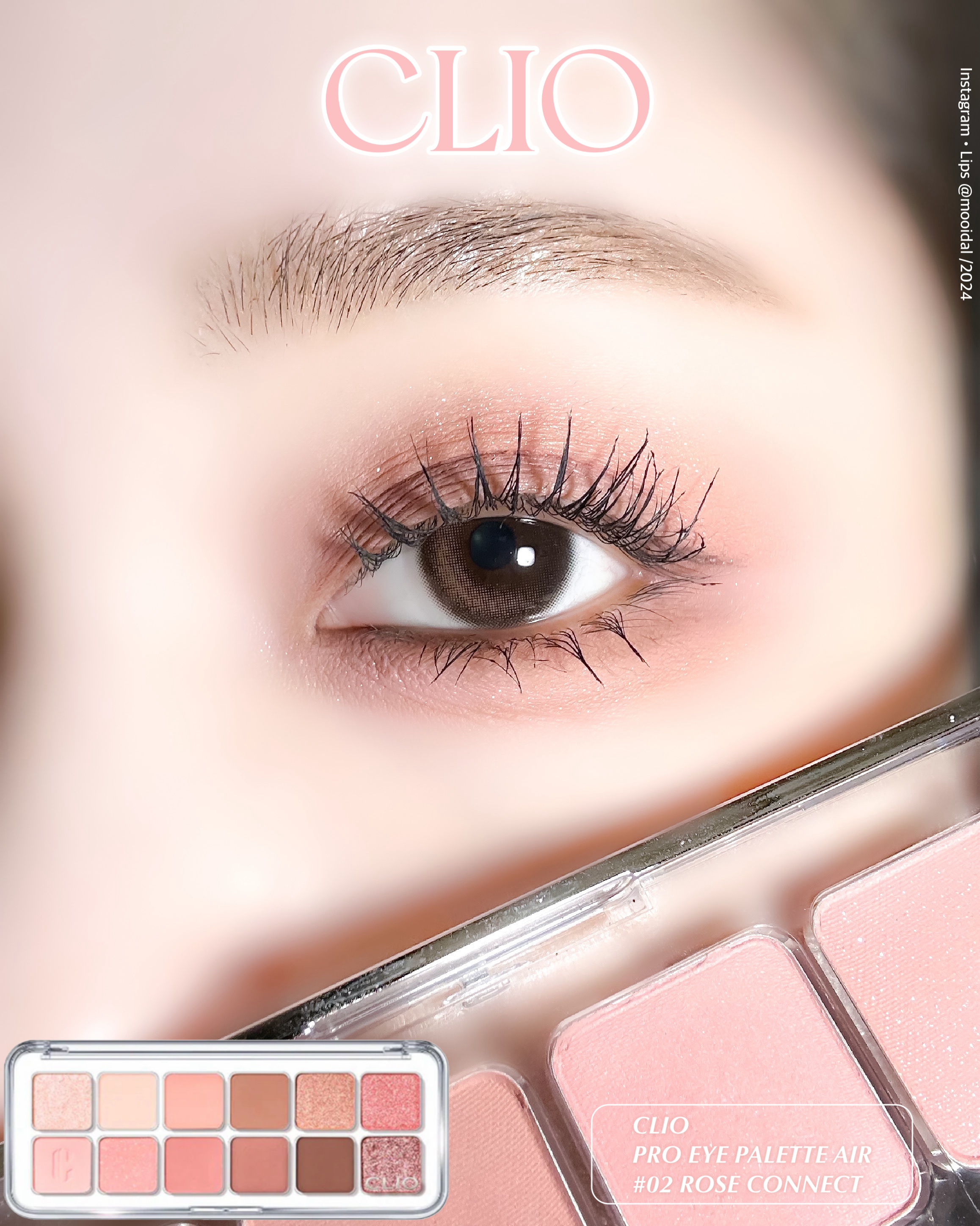 プロ アイ パレット エアー 02 ローズコネクト(ROSE CONNECT)/CLIO/アイシャドウパレットを使ったクチコミ（1枚目）