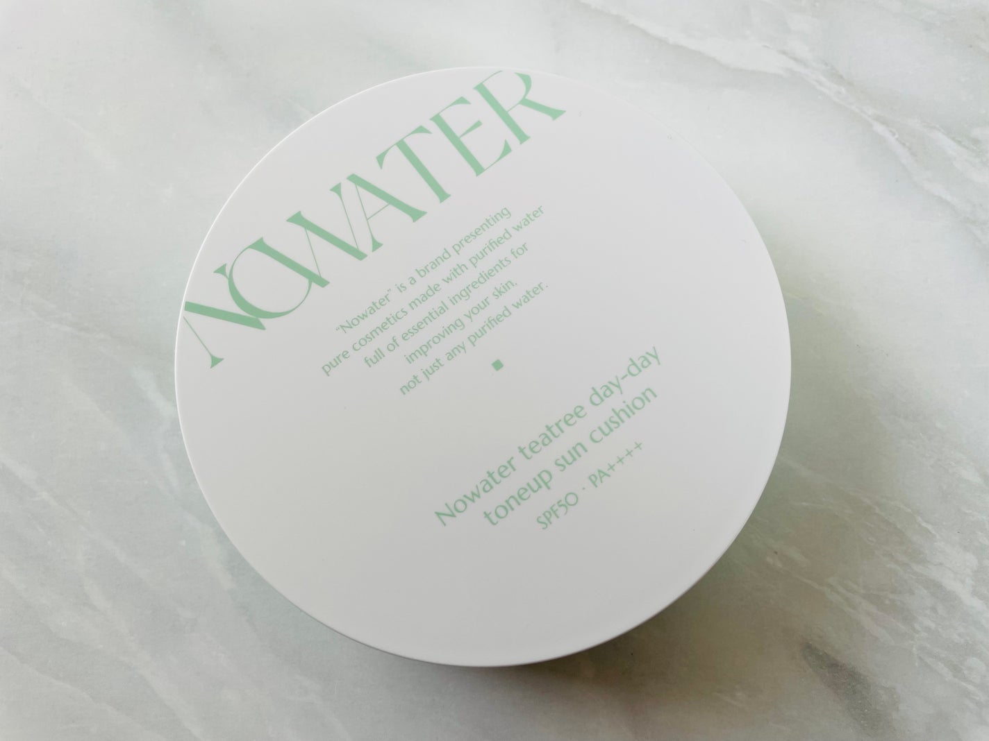 ティーツリーデイデイトーンアップサンクッション/NOWATER/日焼け止めローションを使ったクチコミ(1枚目)