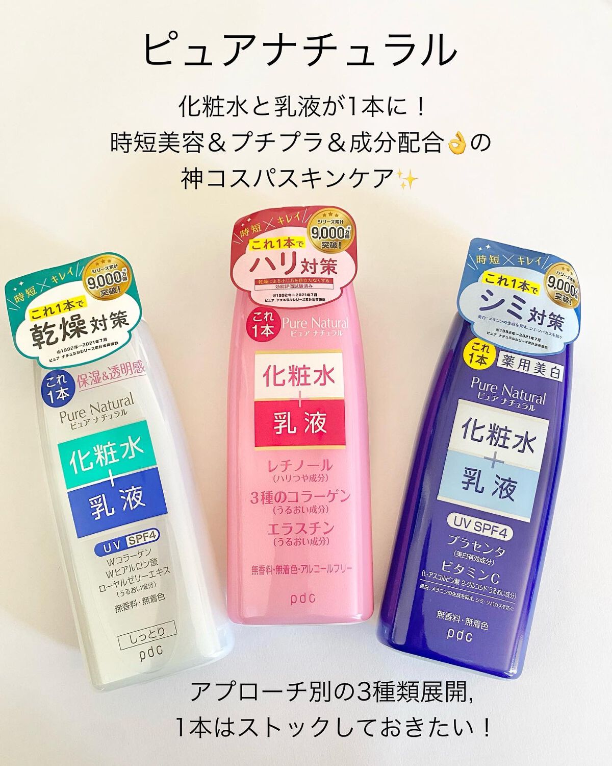 ピュア　ナチュラル　エッセンスローション　ホワイト/pdc/オールインワン化粧品を使ったクチコミ（2枚目）