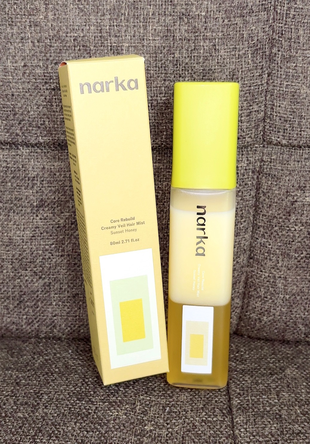 クリーミーベールヘアミスト サンセットハニー/narka/ヘアミストを使ったクチコミ（1枚目）