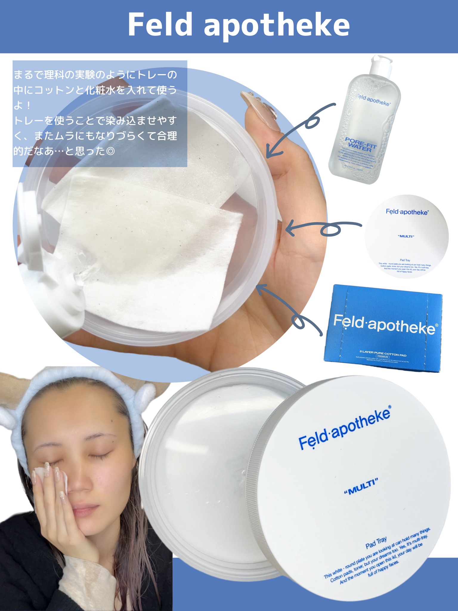 マルチパッドトレイ/Feld Apotheke/その他スキンケアグッズを使ったクチコミ（3枚目）