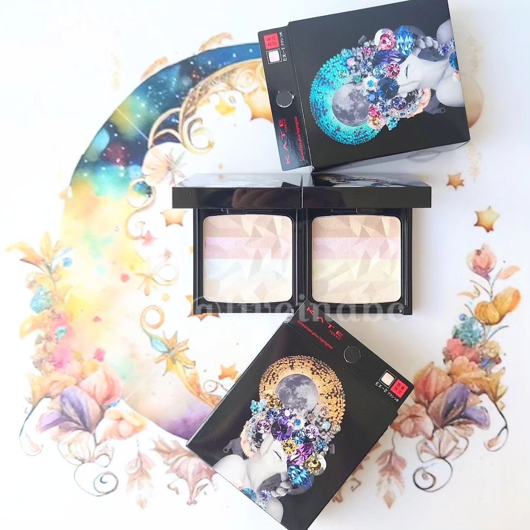 オーロラライズグロウハイライター EX-1 ブルー系/KATE/パウダーハイライトを使ったクチコミ（1枚目）