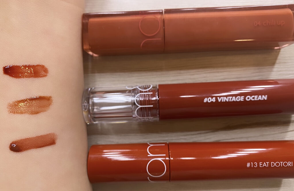 ジューシーラスティングティント/rom&nd/リップティントを使ったクチコミ（3枚目）