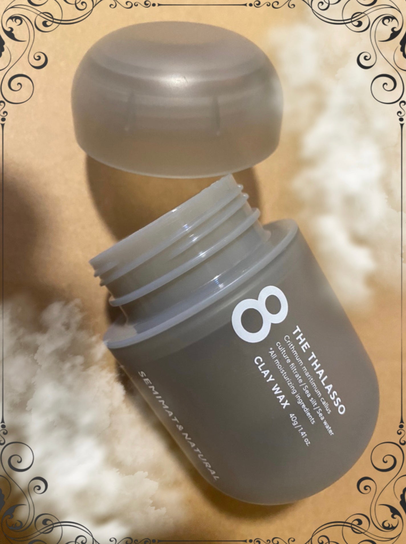 セミマット&ナチュラル クレイワックス/エイトザタラソ/ヘアワックス・クリームを使ったクチコミ(1枚目)