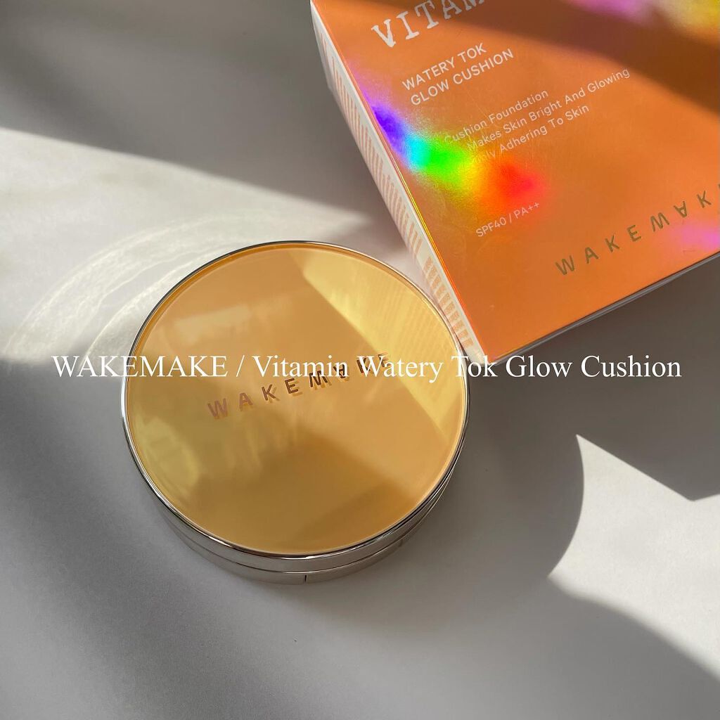 ビタミン ウォータリー トック グロウ クッション/wakemake/クッションファンデーションを使ったクチコミ（1枚目）