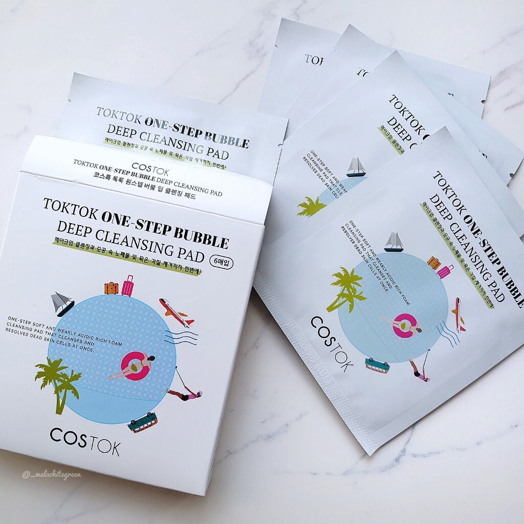 TOKTOK ONE-STEP BUBBLE DEEP CLEANSING PAD/COSTOK/クレンジングシートを使ったクチコミ(1枚目)