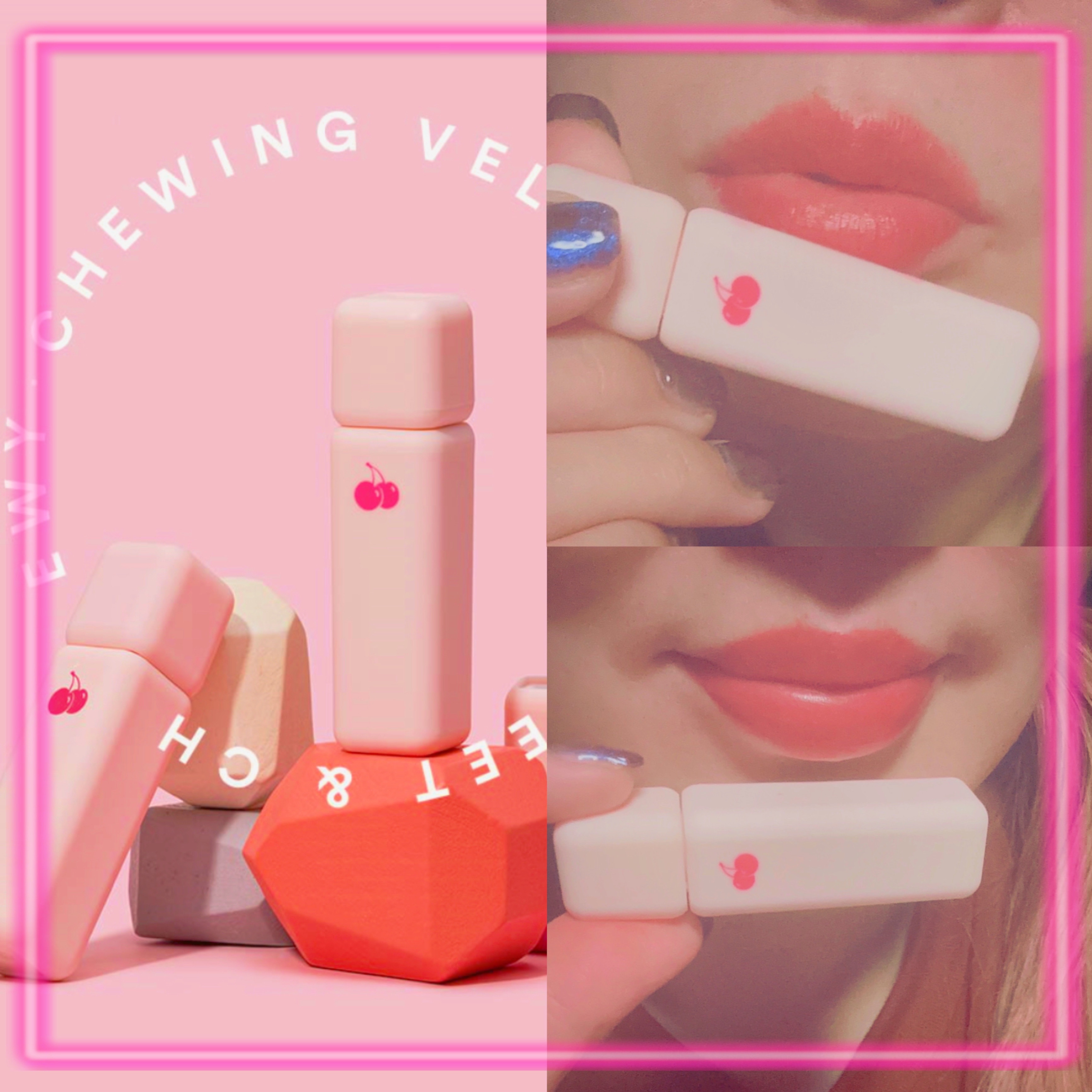 チューインガムベルベットティント 03 MARMALADE PEACH/KIRSH(キルシー)/リップティントを使ったクチコミ（2枚目）