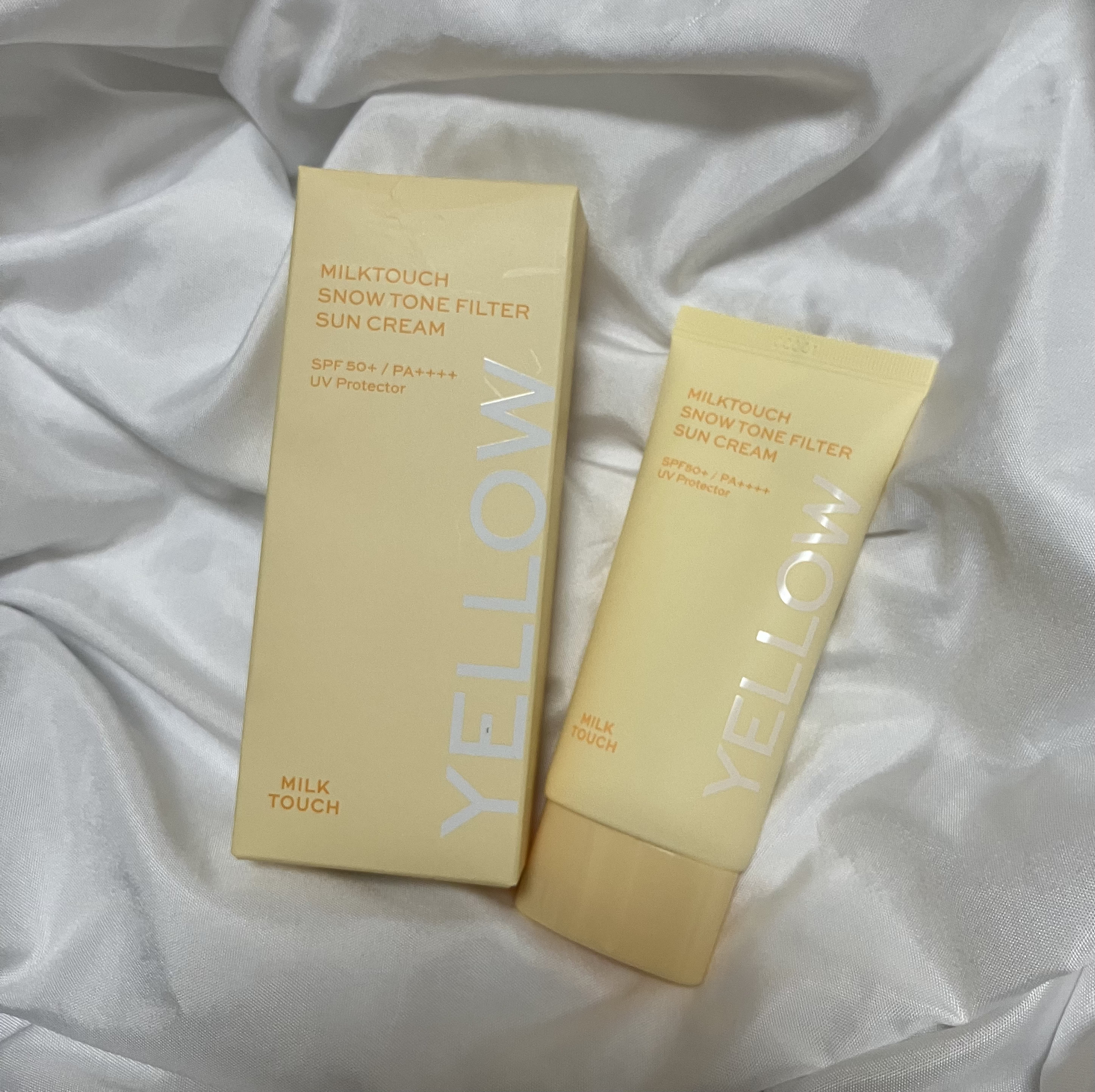 スノートーンフィルターサンクリーム 03 NATURAL YELLOW/Milk Touch/日焼け止めクリームを使ったクチコミ（1枚目）