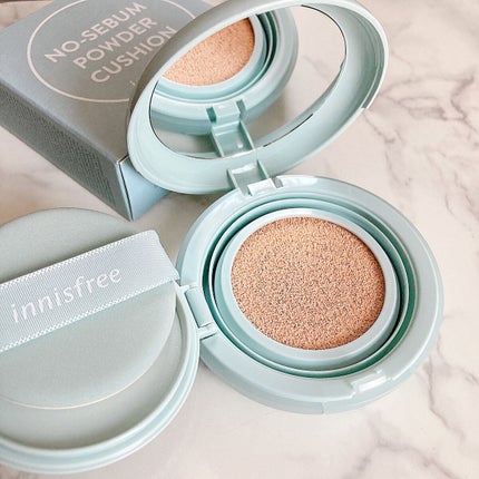 ノーセバム パウダー クッション/innisfree/クッションファンデーションを使ったクチコミ(4枚目)