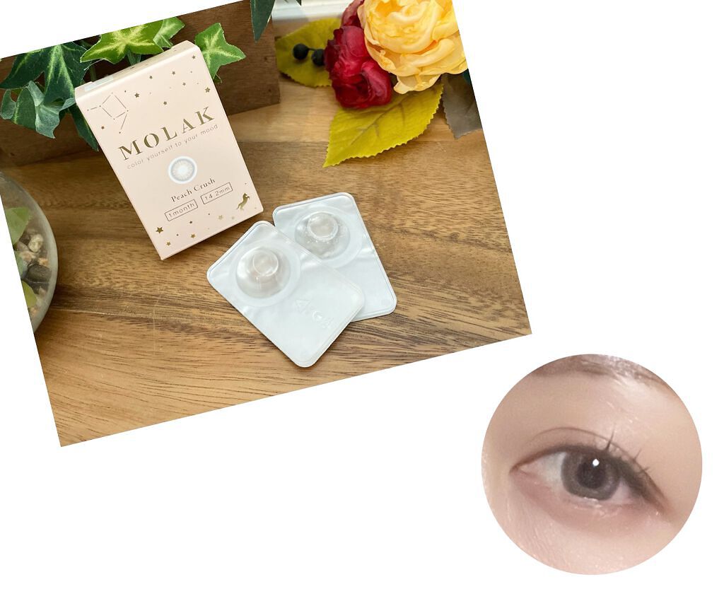 MOLAK 1month ピーチクラッシュ/MOLAK/１ヶ月（１MONTH）カラコンを使ったクチコミ（1枚目）