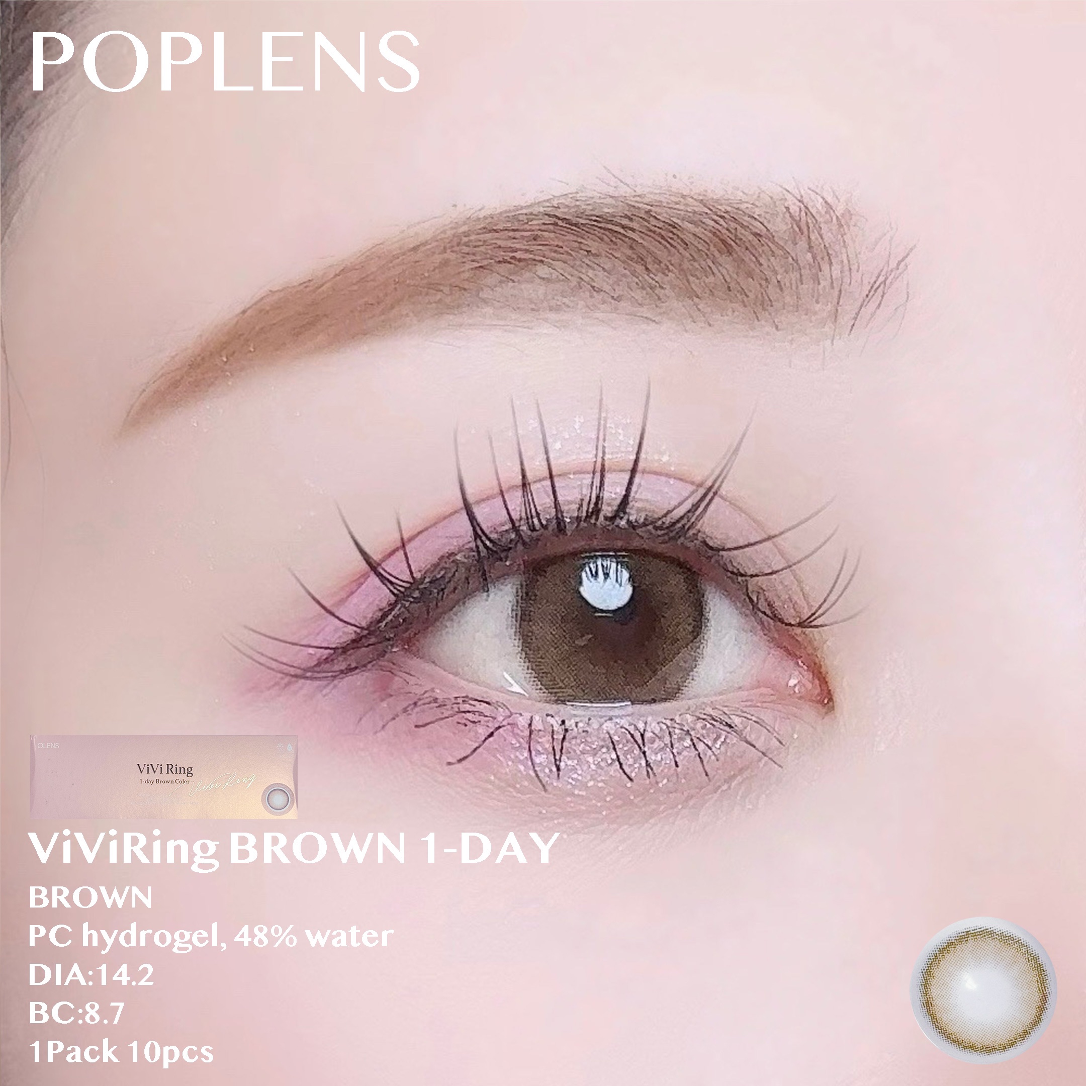 ViVi Ring 1day/OLENS/ワンデー（１DAY）カラコンを使ったクチコミ（2枚目）