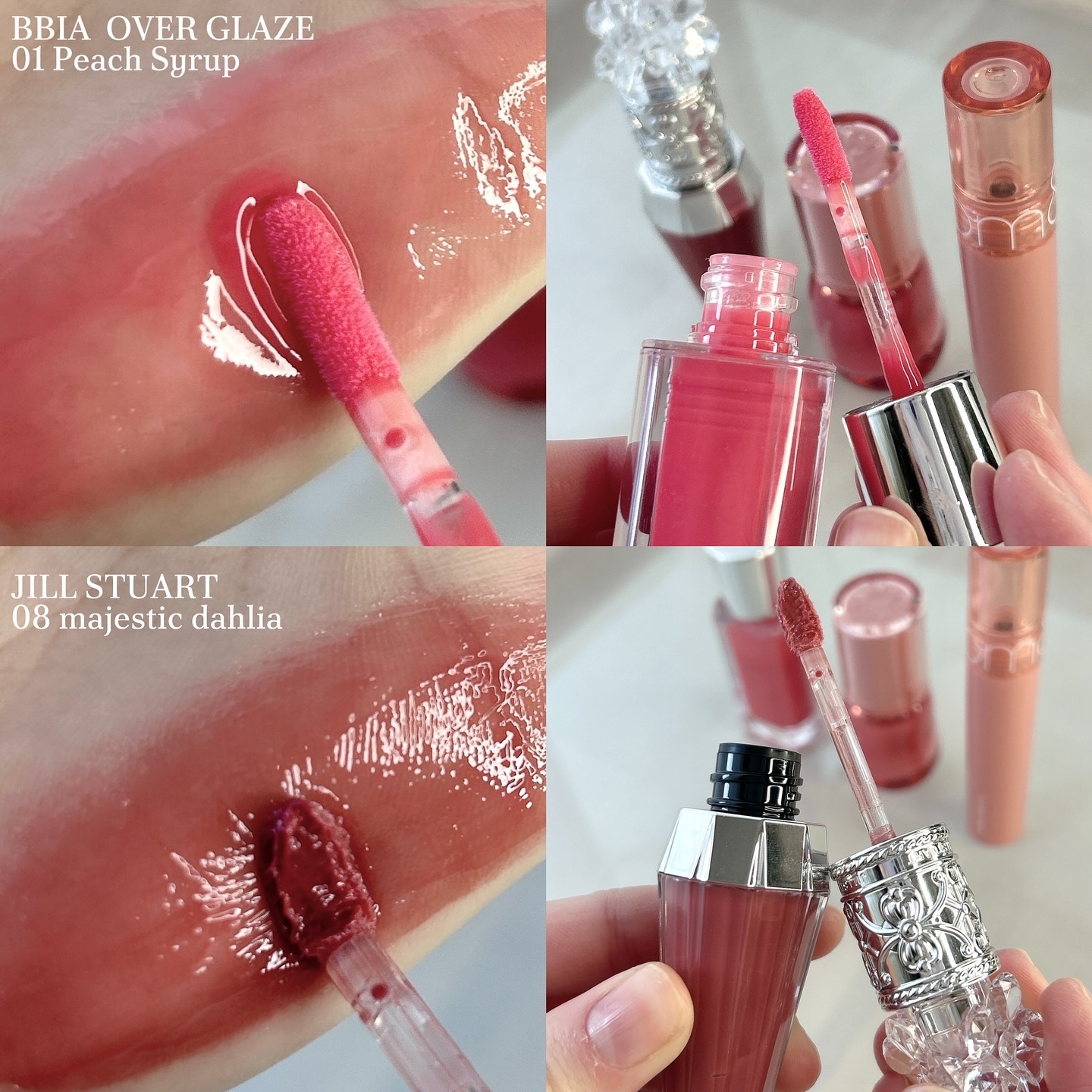 グラスティングカラーグロス/rom&nd/リップグロスを使ったクチコミ（2枚目）