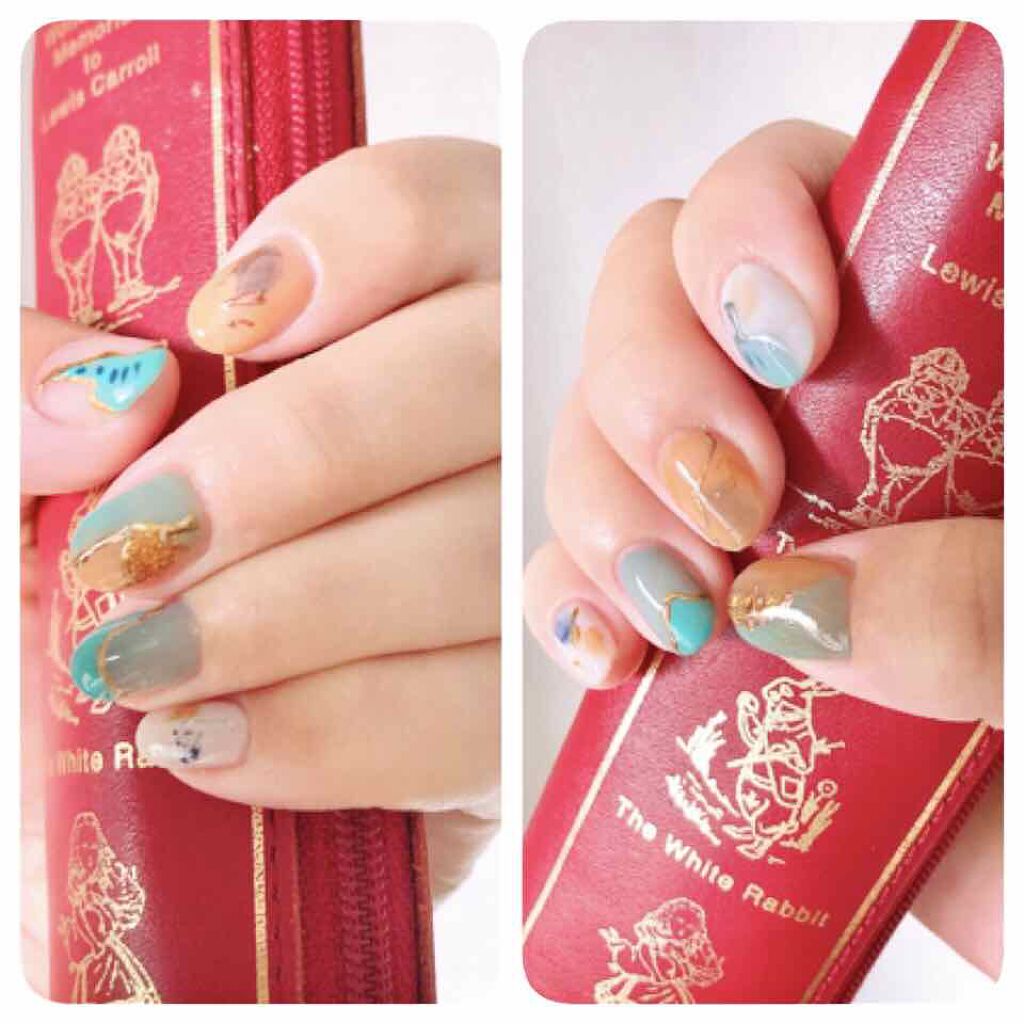 今回はいろんな色のジェルを使いました！
夏らしくもっと明るい色も使いたい気持ちはあったんですが持ってないのでこんな色味です。
塗りかけネイルが結構好きです^ ^

使用ジェル
LUCIAジェル
GM 247
HK 164
SM 506.50