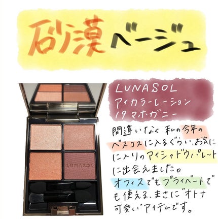 アイカラーレーション/LUNASOL/アイシャドウパレットを使ったクチコミ(1枚目)