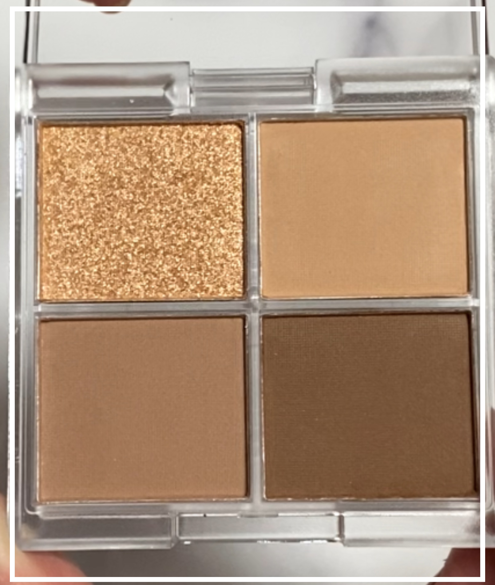 チアミーカラー 4色アイシャドウパレット/セリア/パウダーアイシャドウを使ったクチコミ（2枚目）