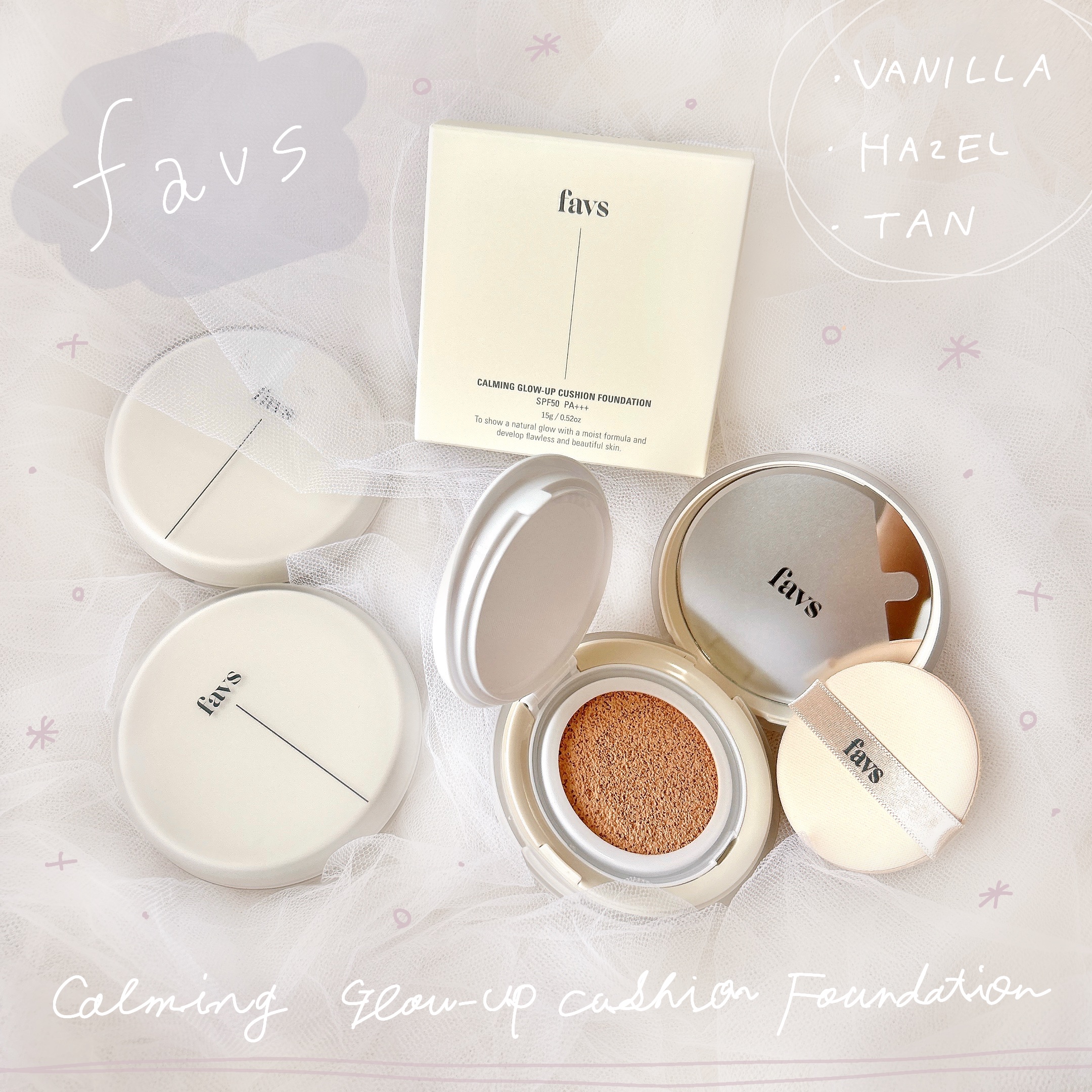 カーミンググロウアップクッションファンデーション タン/favs/リキッドファンデーションを使ったクチコミ（1枚目）