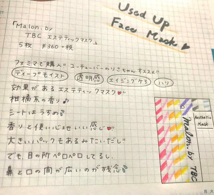 Malon.by TBC エステティックマスク/TBC/シートマスク・パックを使ったクチコミ(1枚目)