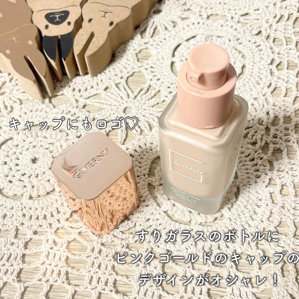 密着カバーファンデーション 21 ライトベージュ/GIVERNY/リキッドファンデーションを使ったクチコミ（2枚目）