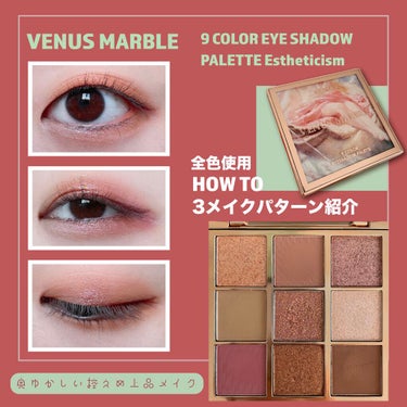 VenusMarble 9色アイシャドウパレット Estheticism（エステティシズム）/Venus Marble/アイシャドウパレットを使ったクチコミ（1枚目）