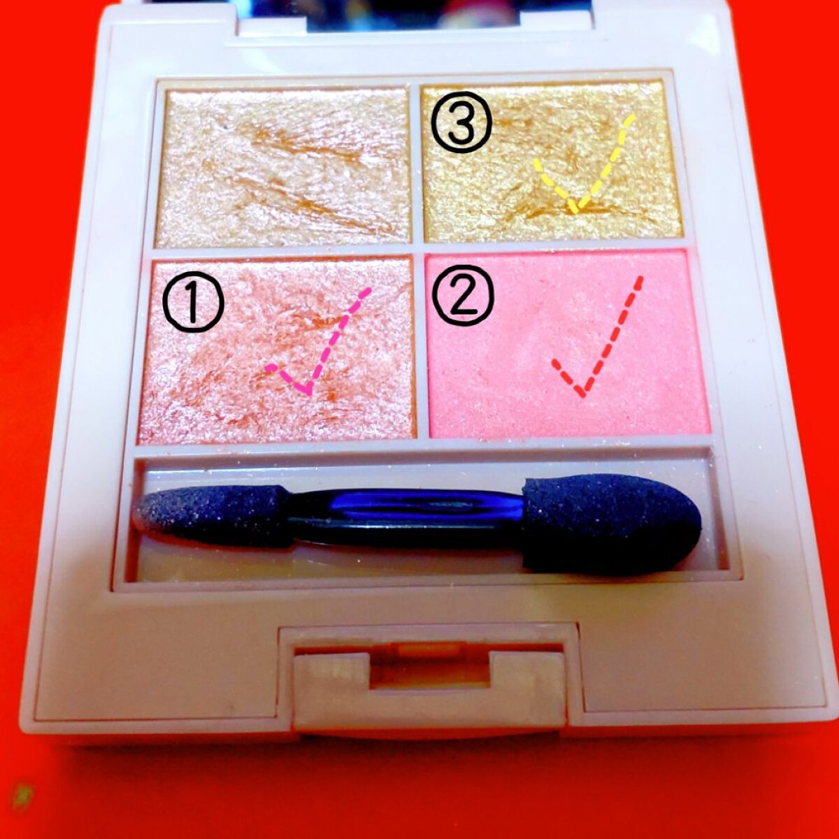 イロアソビ 4色アイパレット/iroasobi/アイシャドウパレットを使ったクチコミ（2枚目）