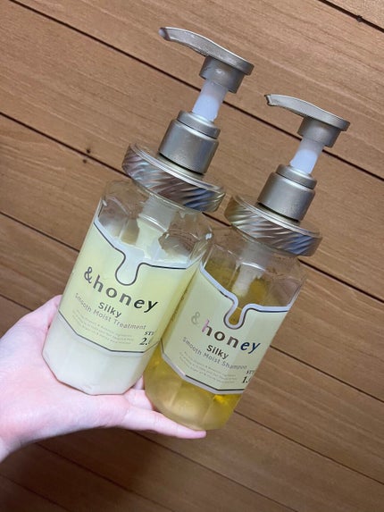 シルキー スムースモイスチャー シャンプー 1.0/ヘアトリートメント 2.0/&honey/市販シャンプーを使ったクチコミ(1枚目)