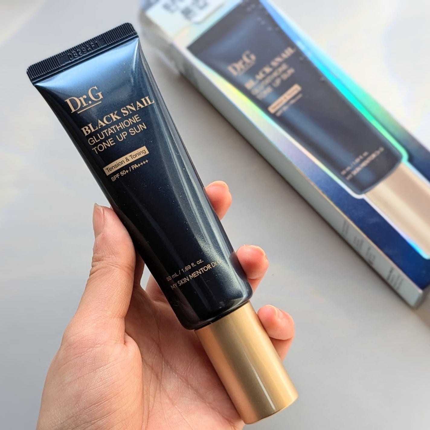 ブラックスネイルグルタチオントーンアップサン/Dr.G/日焼け止めクリームを使ったクチコミ(2枚目)